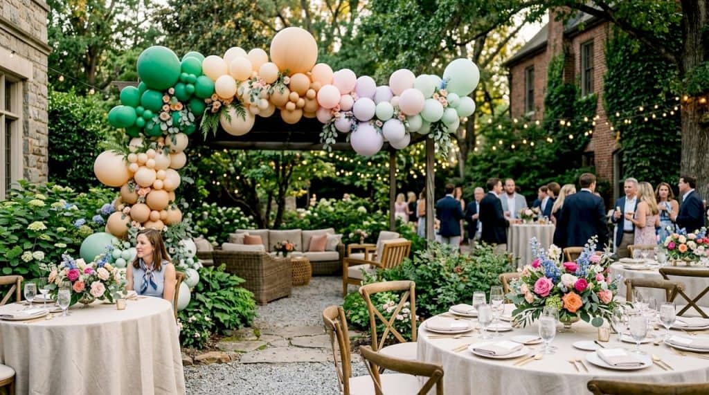 Balloon Decor for Outdoor Events: A Planner's Guide 1 Elegant outdoor balloon arch at Atlanta event venue