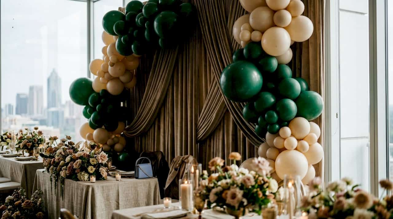 Luxury balloon decor at Atlanta event venue