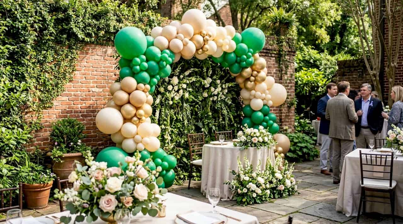 Balloon decor at Atlanta outdoor event venue