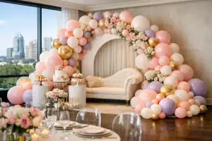 A Buckhead Baby Shower Backdrop That Pops