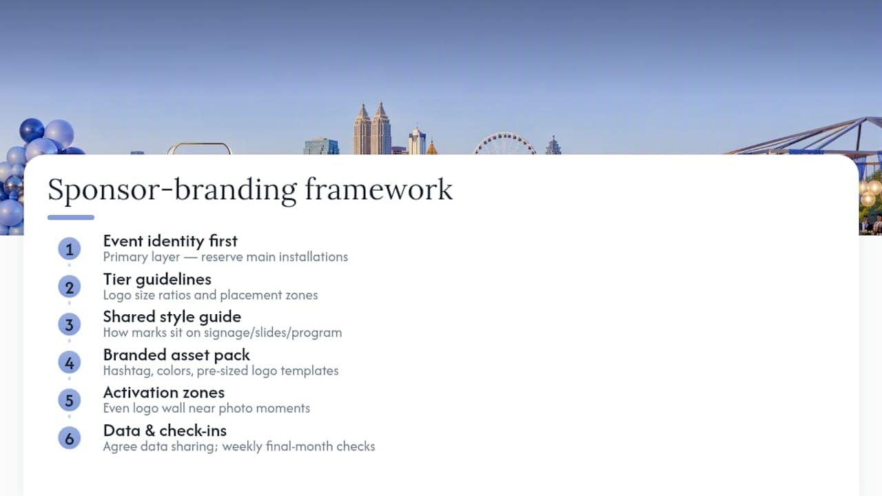 Four Conference Branding Moves That Drive Sponsor Value for Planners Sponsor branding layers and placement framework