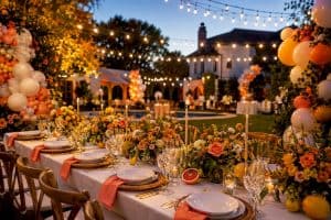 Luxury Atlanta summer party tablescape