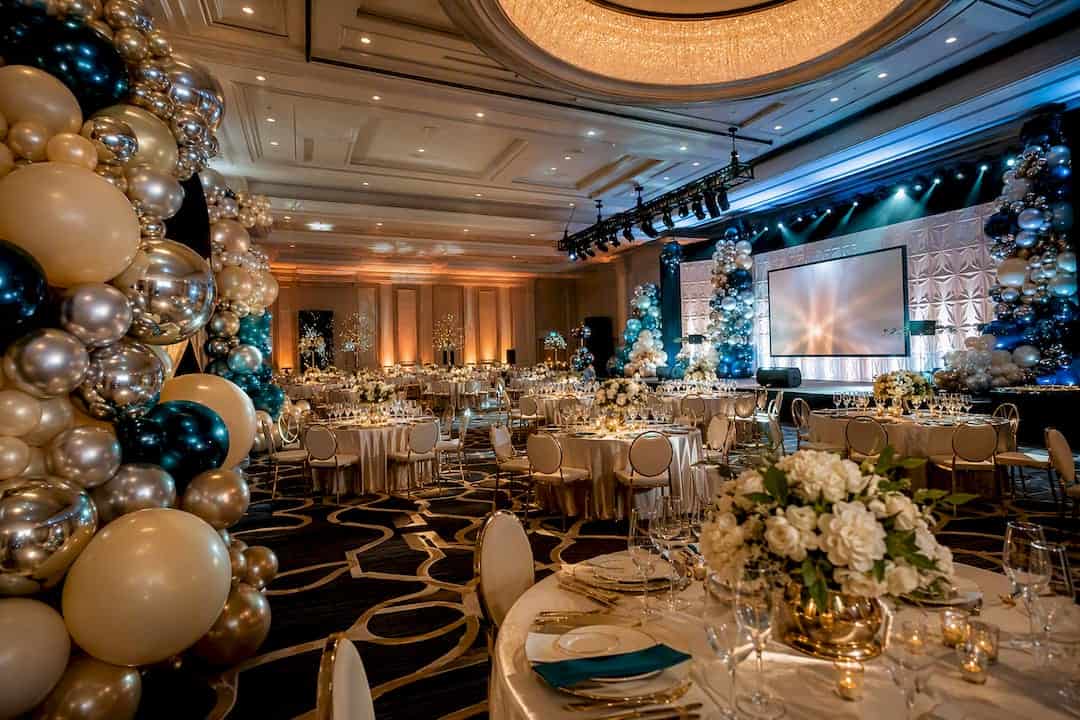 Luxury Atlanta ballroom balloon gala