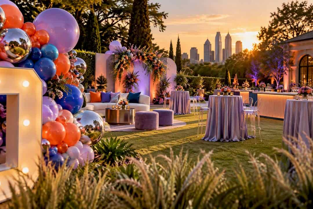 Atlanta Balloon Designer: Luxury, Accessible, Eco Pride Event Decor 2026 1 Reusable marquee letters at Atlanta Pride event