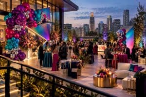 Luxury Atlanta Pride event with balloon decor