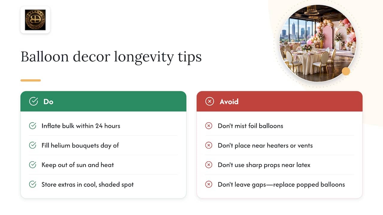 Atlanta Hosts: 10 Halloween Balloon Decor Ideas and CPSC Safety Tips 1 6. Longevity and Preservation Tips to Keep Decor Fresh — overview diagram