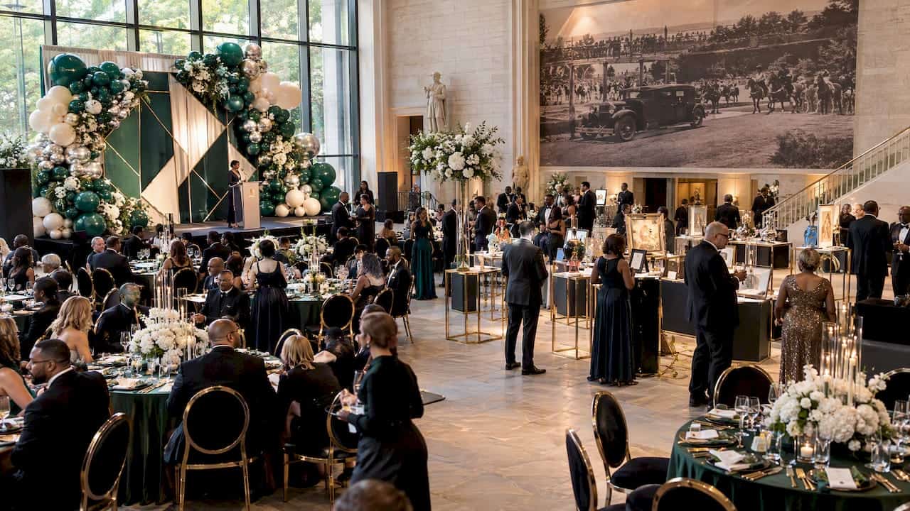 Luxury Atlanta gala with organic balloon décor