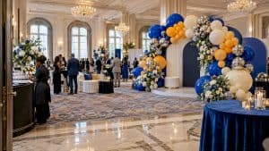 Luxury Atlanta event with sculptural balloon installation