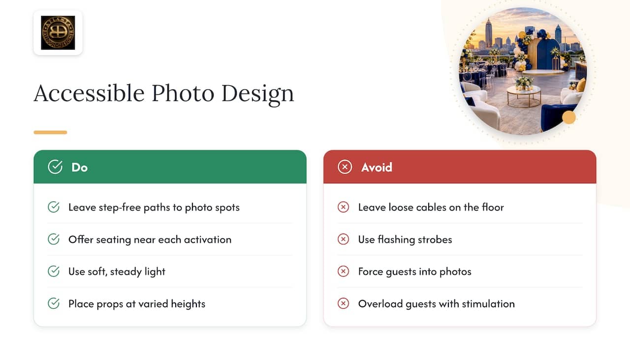 12 Instagrammable Event Ideas Atlanta Planners Can Hand to Vendors 1 4. Photo-friendly design for every guest — overview diagram