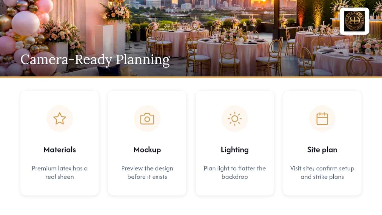 12 Instagrammable Event Ideas Atlanta Planners Can Hand to Vendors 2 5. A note from Kay on building camera-ready moments — overview diagram