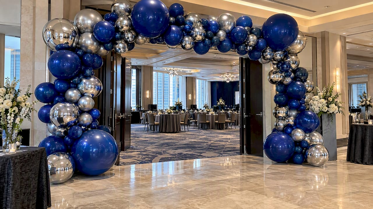 Luxury balloon conference entrance in Atlanta