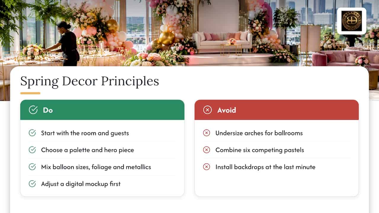Spring Event Decor Ideas for Atlanta Planners and Hosts 2 Our Perspective: Spring Decor Should Feel Like the Venue Bloomed — overview diagram