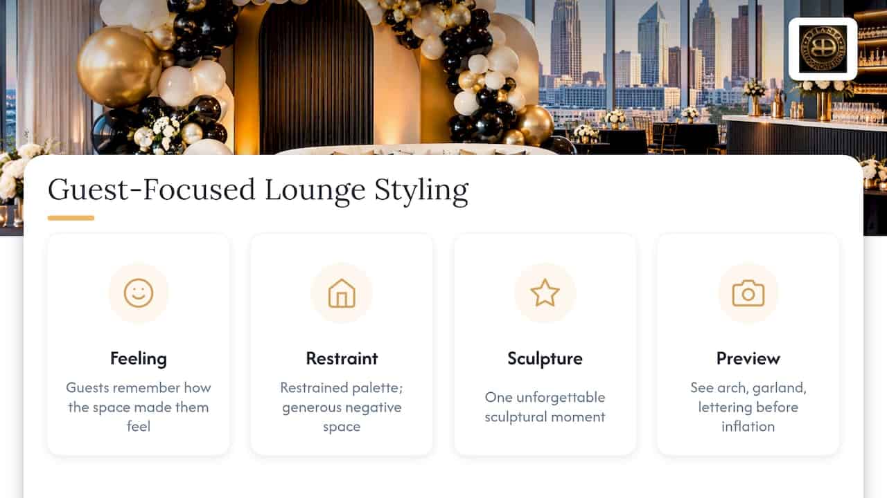 VIP Lounge Decor: How to Design One Guests Remember 2 Perspective: What We Have Learned Styling Rooms for Guests — overview diagram