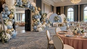 Luxury baby shower entrance arch in Atlanta