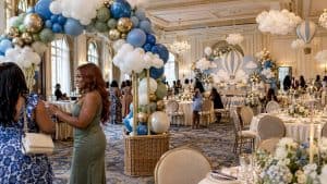 Luxury hot air balloon baby shower in Atlanta