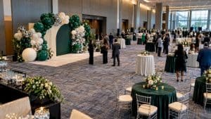 Luxury conference balloon photo backdrop in Atlanta